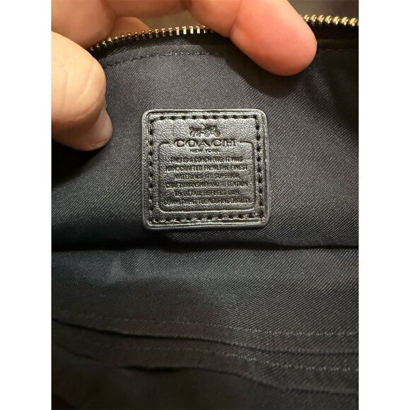 Coach Double Zip Wallet In Metallic Caviar Leather - Picture 6 of 7